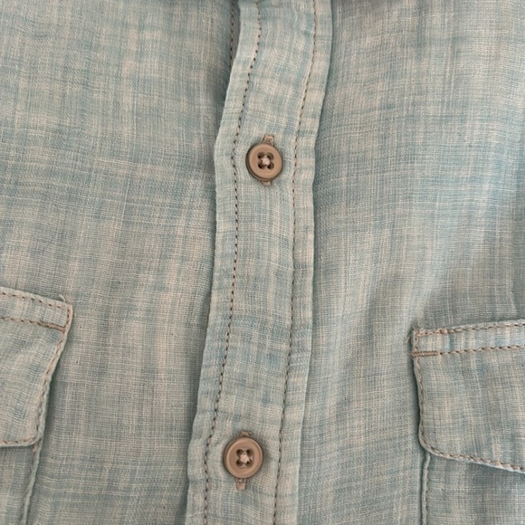 NWT! True Grit Men's Baja Short Sleeve 2 Pocket Button Down Shirt Cotton Sky - Picture 8 of 9